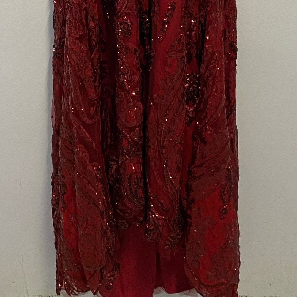 NWT Morillee By Madeline Gardener Sangria Elegant Prom Dress Size 24 Style 47206 - Picture 4 of 10